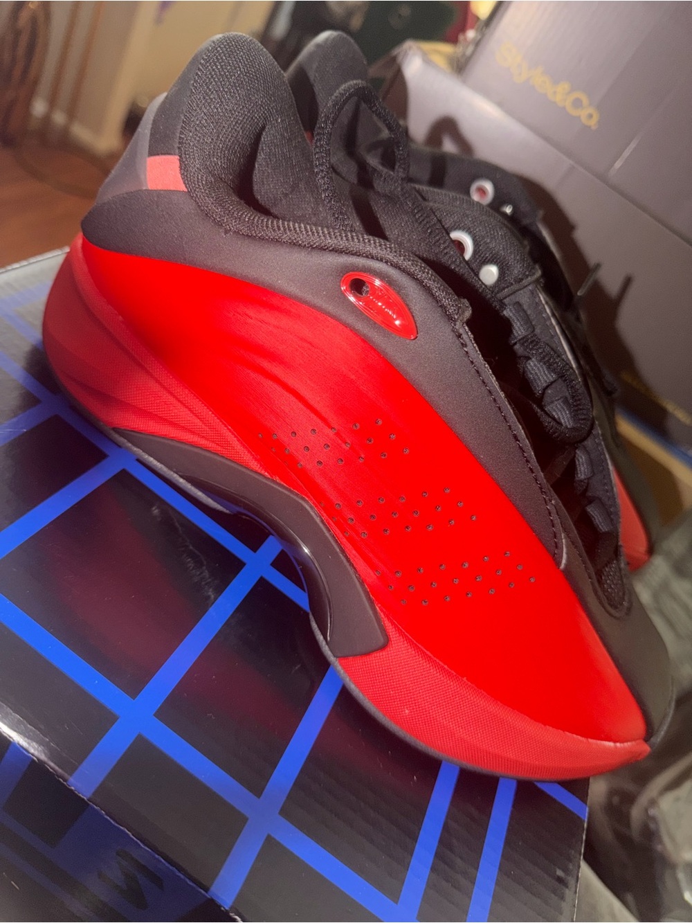 adidas Men’s Athletic Sneakers in Black and Red